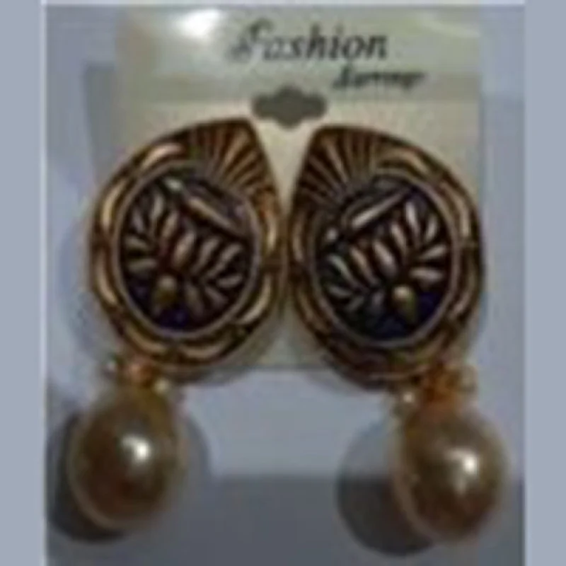 Double-Sided Earrings-Infinity Jewels Gold Plated Dangler Earrings