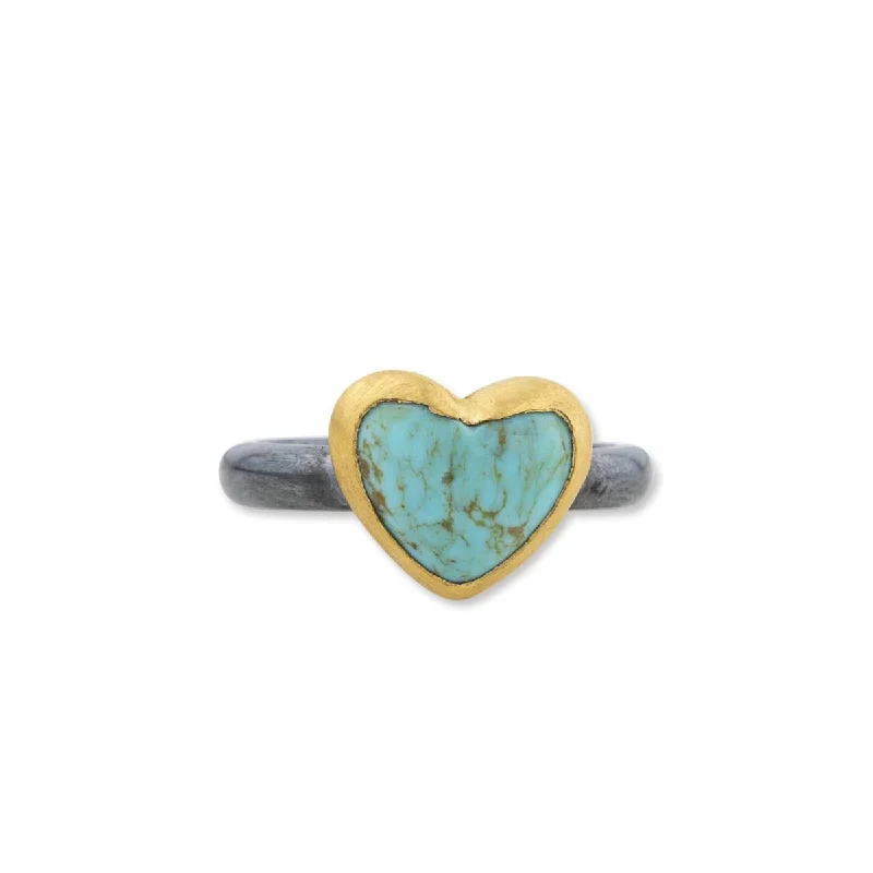 Luxury Wedding Band-Lika Behar "My Love" Kingman Turquoise Ring