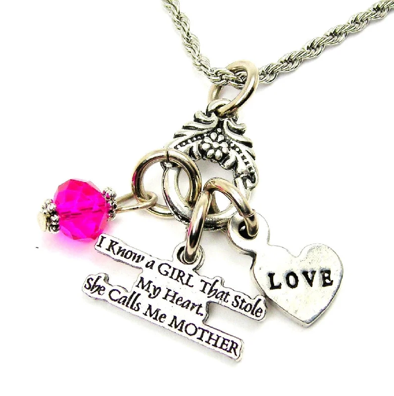 Women’s Fashion Necklace-I Know A Girl That Stole My Heart Catalog Necklace