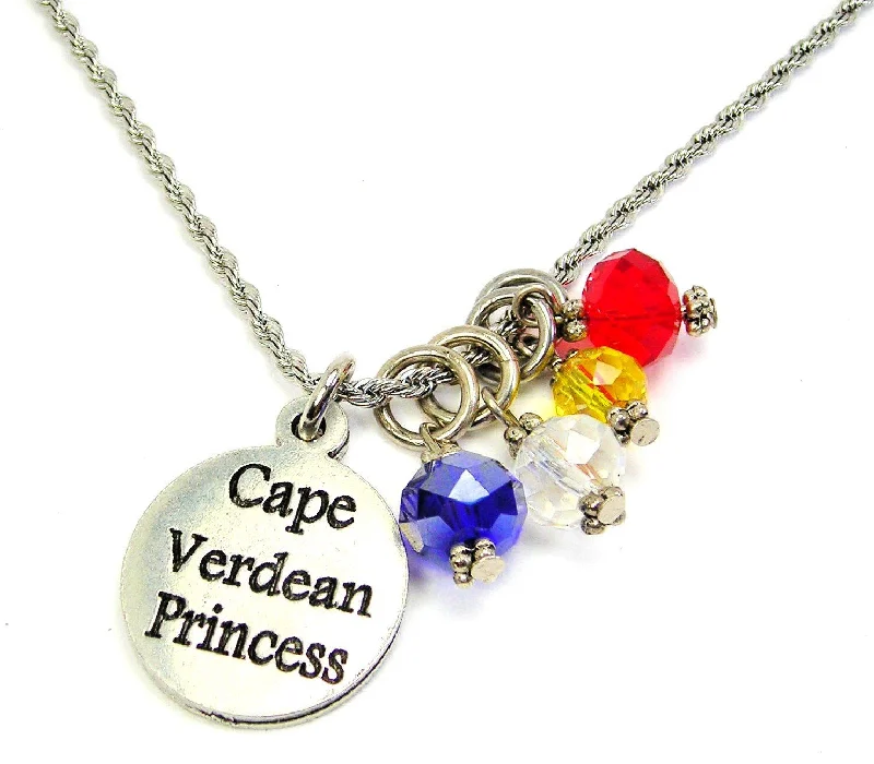 Gold Link Necklace-Cape Verdean Princess Princess Stainless Steel Rope Chain Necklace