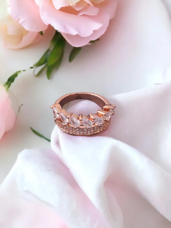 Custom Engagement Ring for Her-Rose Gold Zuna Zirconia Ring - EOSS