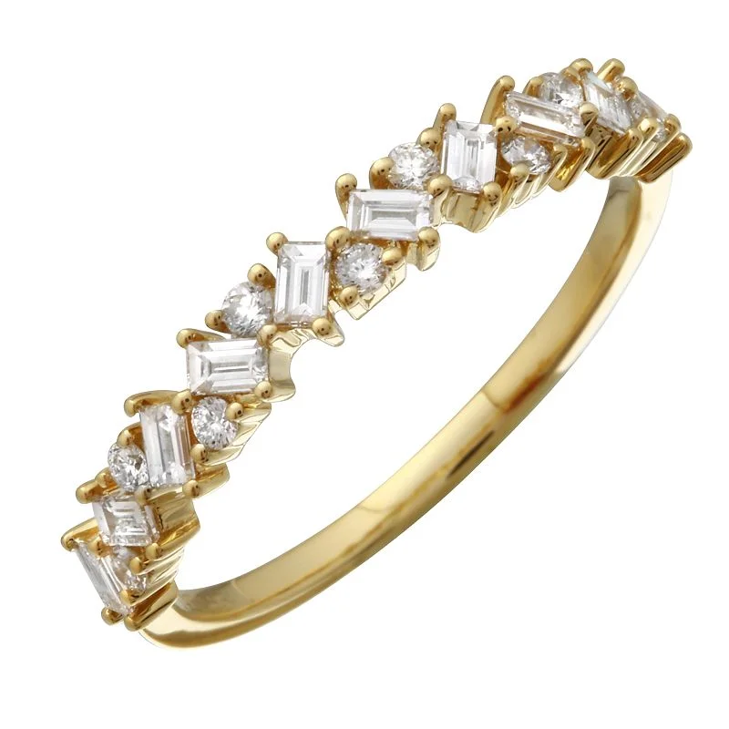 Gemstone Eternity Ring-Baguette Cluster Ring