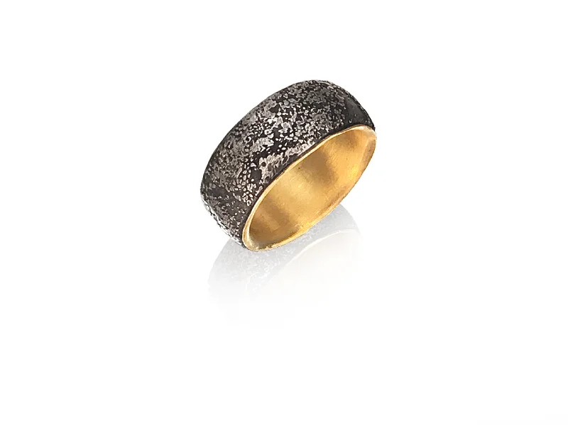 Wedding Band for Men-Michael Jensen Wide Vetus Band