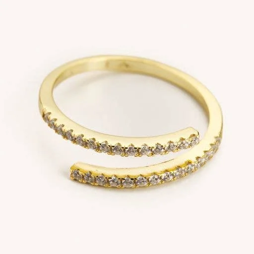 Custom Promise Ring for Women-Ashton Gold Adjustable Ring