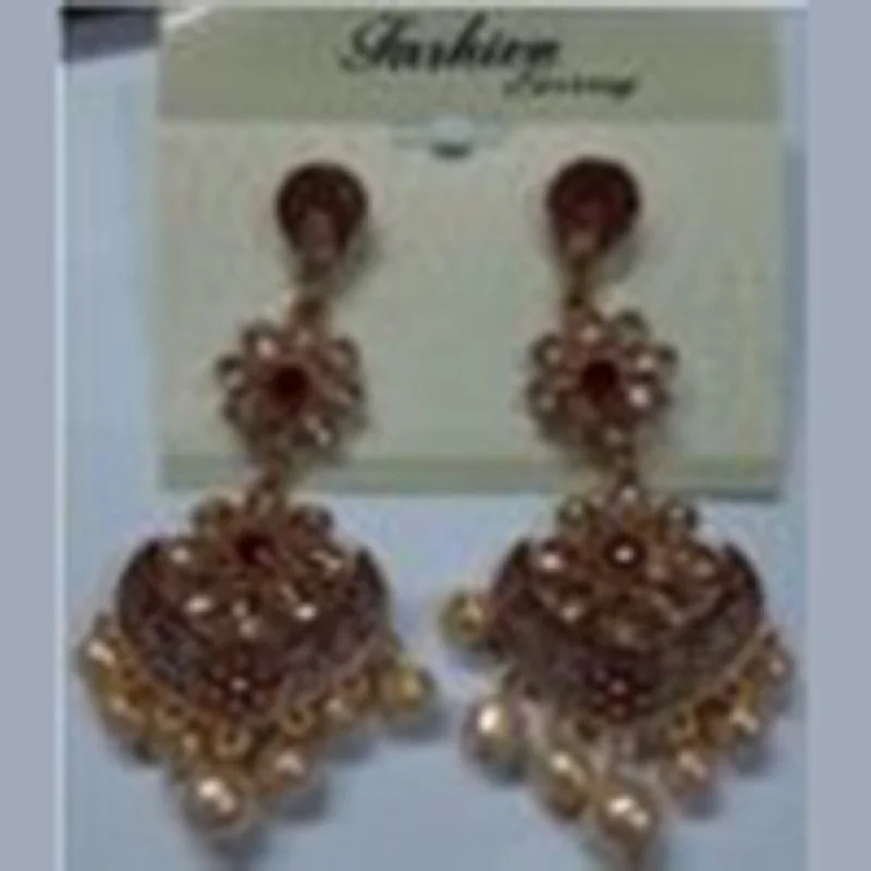 Bridal Earrings-Infinity Jewels Gold Plated Dangler Earrings