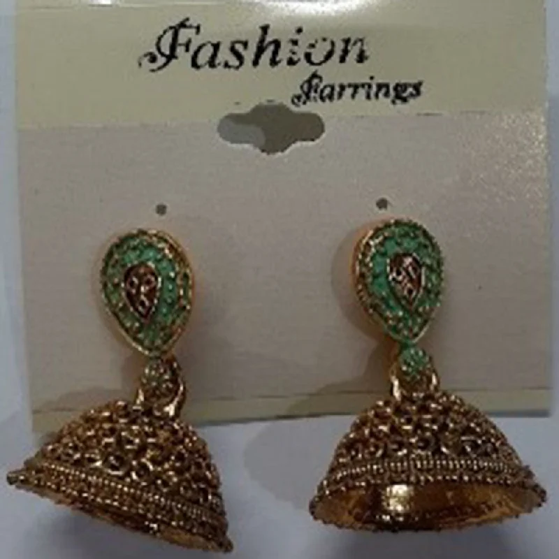 Geometric Dangle Earrings-Infinity Jewels Gold Plated Jhumki Earrings