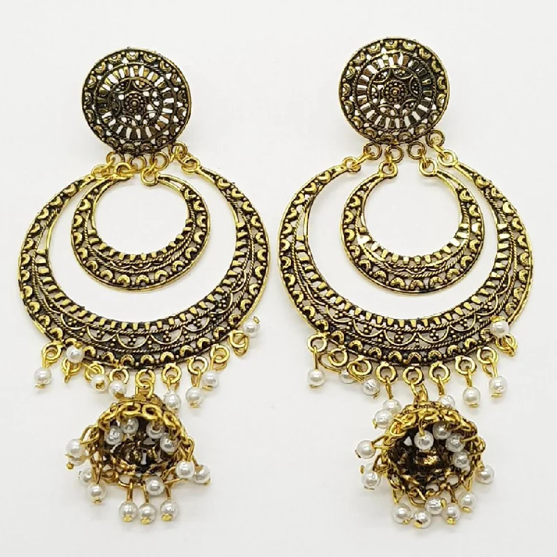 Fashion Statement Earrings-Raiyaraj Gold Plated Pack Of 3 Dangler Earrings -RREAR05