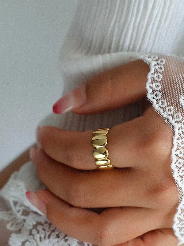 Gold Wedding Ring with Diamonds-Sterling Sliver Lace Ring