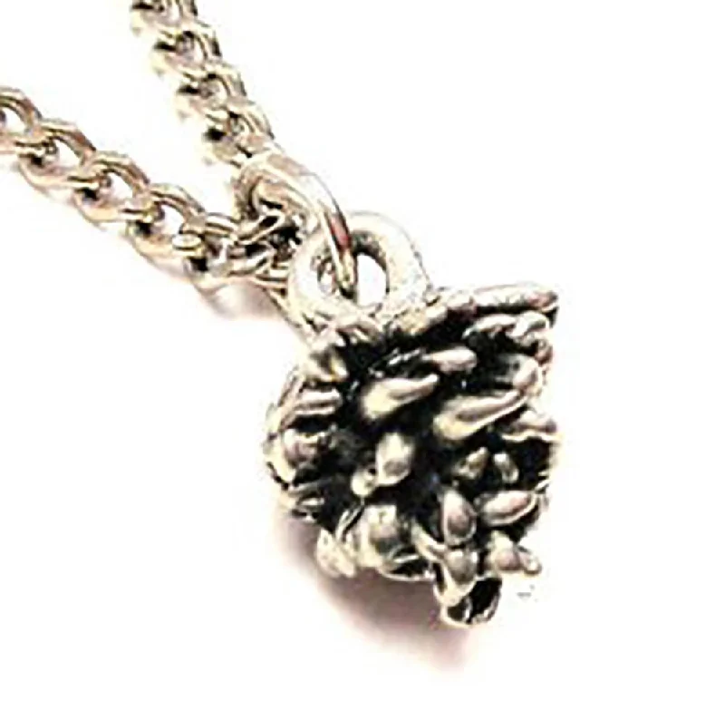 Stylish Long Necklace-Full Pine Cone Single Charm Necklace