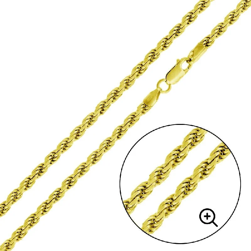 Colorful Bead Bracelet-Gold Plated 925 Sterling Silver Rope 100 Chain or Bracelet 4.4mm - CH395 GP