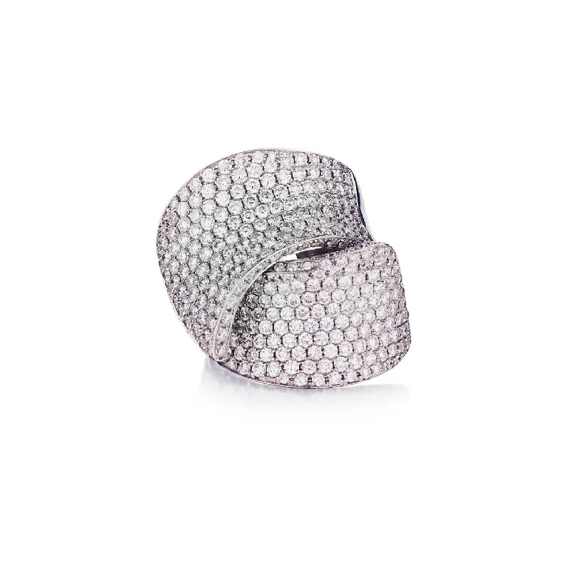 Luxury Wedding Band-PAVÉ DIAMOND WRAP AROUND BAND