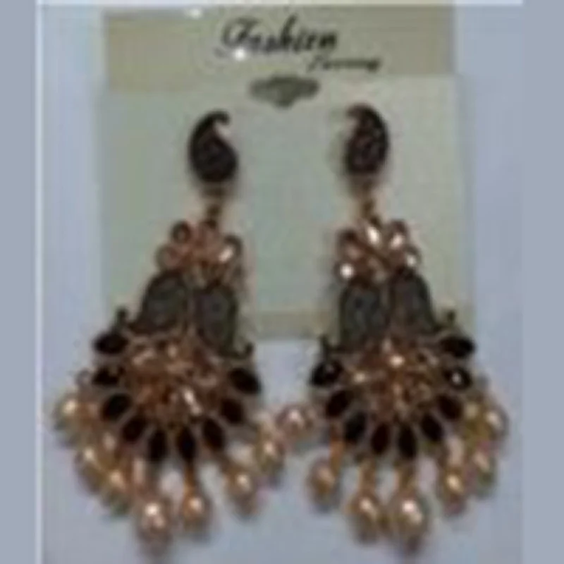 Long Dangle Earrings-Infinity Jewels Gold Plated Dangler Earrings