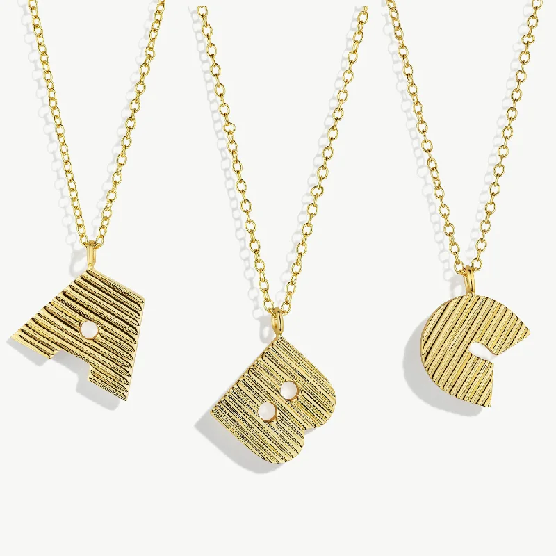 Women’s Chain Necklace-Meta Initial Necklace