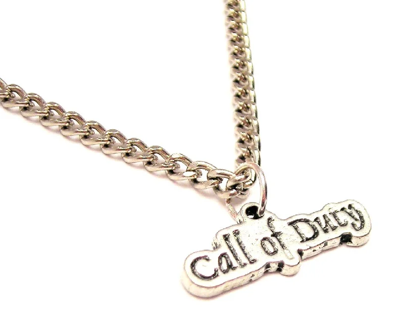 Pearls and Diamonds Necklace-Call Of Duty Single Charm Necklace