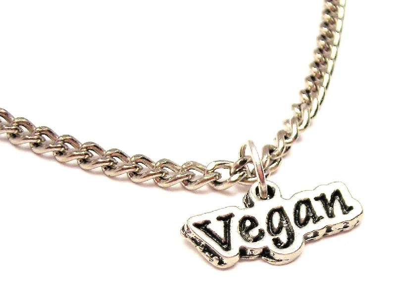 Beaded Necklace for Women-Vegan Single Charm Necklace