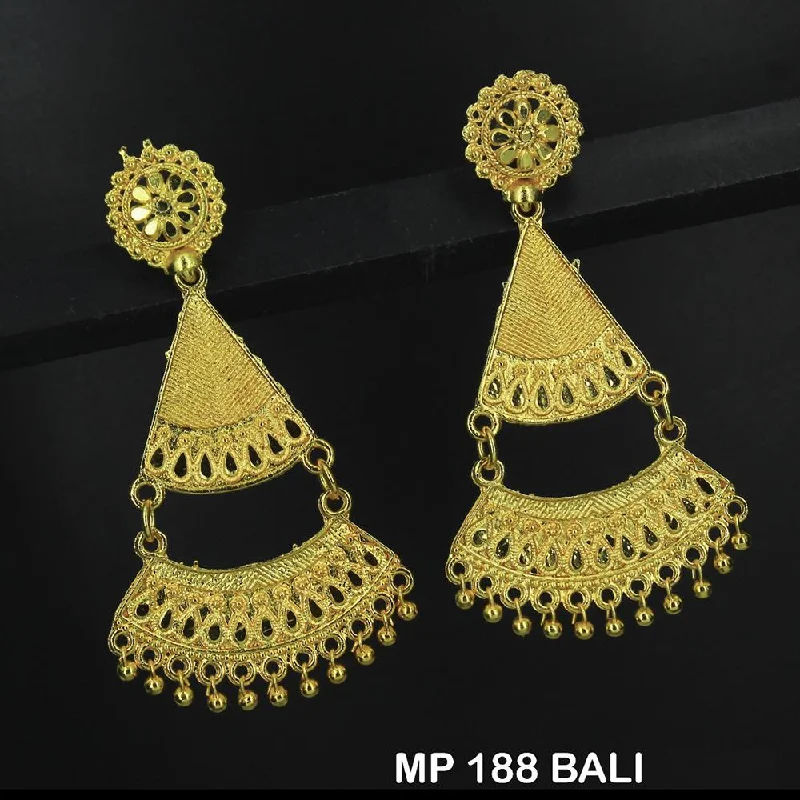 Luxury Gold Earrings-Mahavir Forming Gold Plated Dangler Earrings  - MP BALI 188