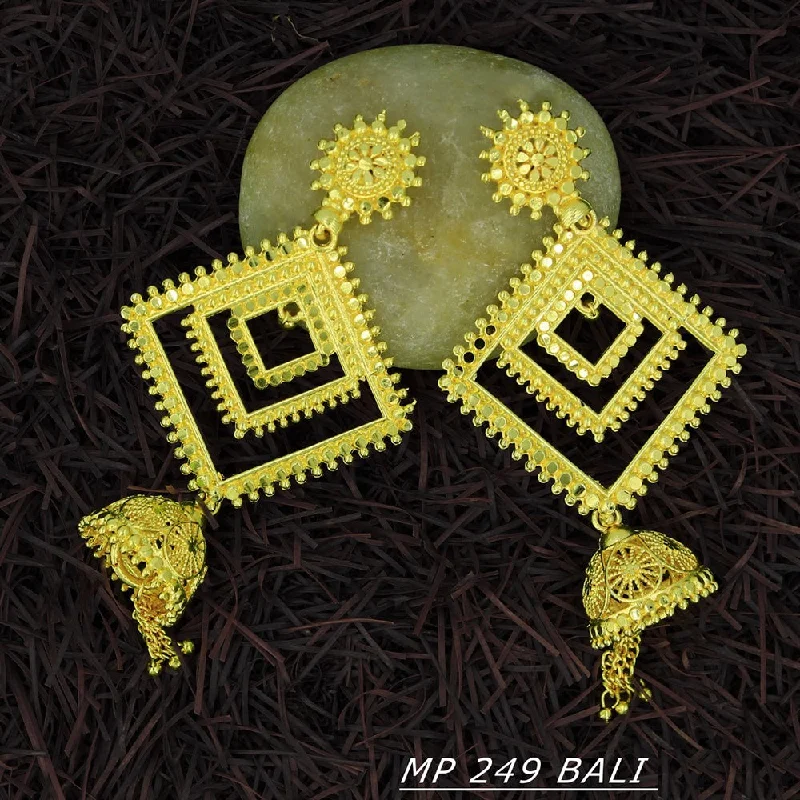 Trendy Earrings for Young Women-Mahavir Forming Gold Plated Dangler Earrings  - MP 249 Bali