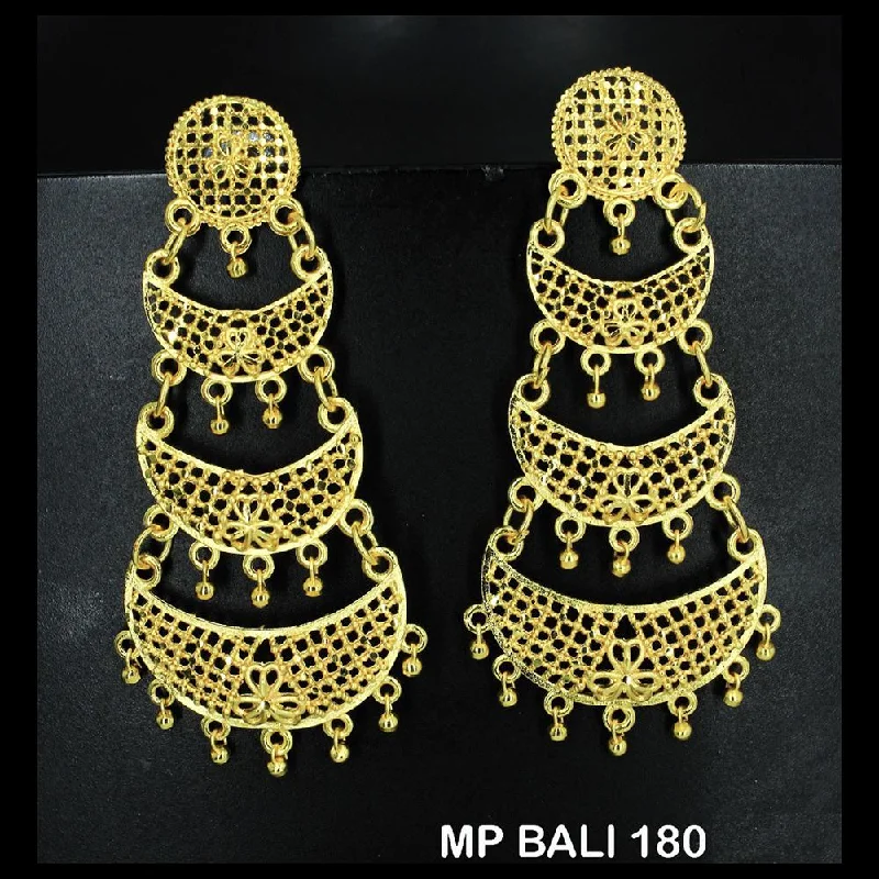 Small Hoop Earrings-Mahavir Forming Gold Plated Dangler Earrings  - MP BALI 180