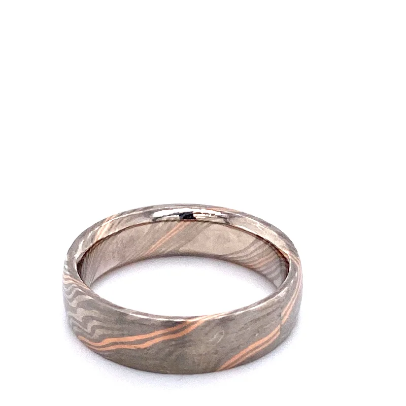 Heart Shaped Ring for Women-Chris Ploof Beech Pattern Band