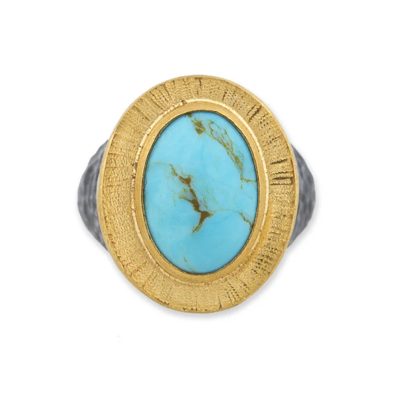 Custom Gemstone Ring-Lika Behar Turquoise Cocktail Ring