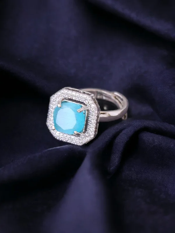 Engagement Ring with Pink Diamond-Turquoise Jasmine Ring