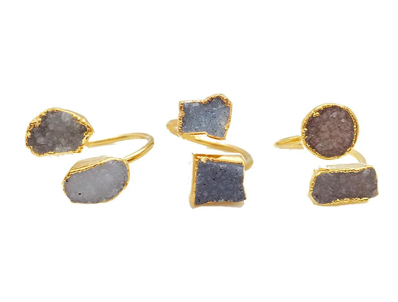 Women’s Gemstone Ring-DOUBLE DRUZY RING