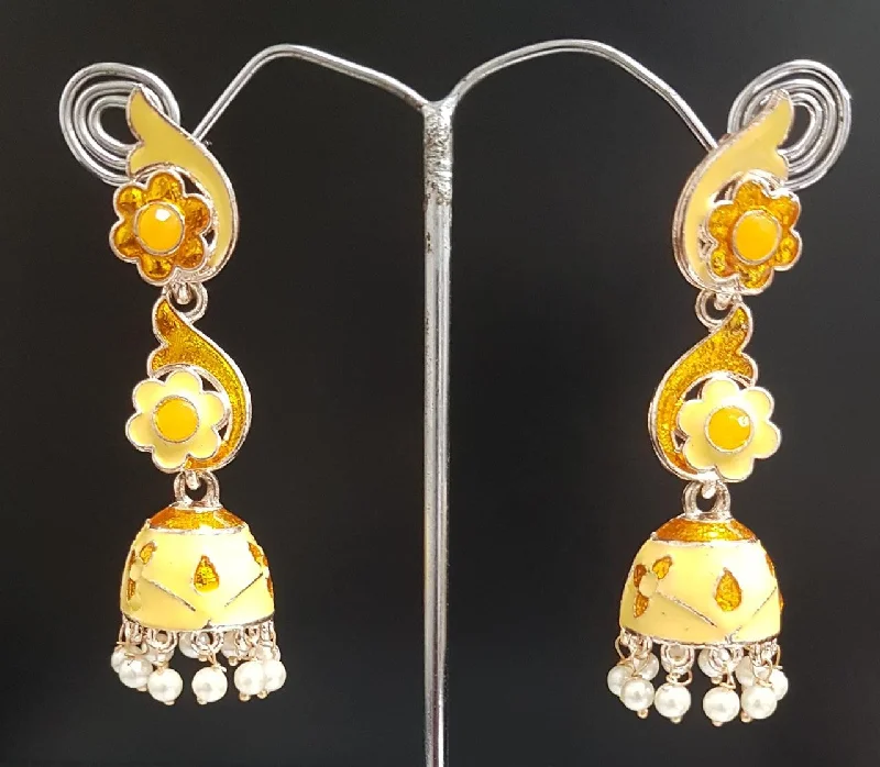 Luxurious Drop Earrings-Shreeji Gold Plated Meenakari Earrings