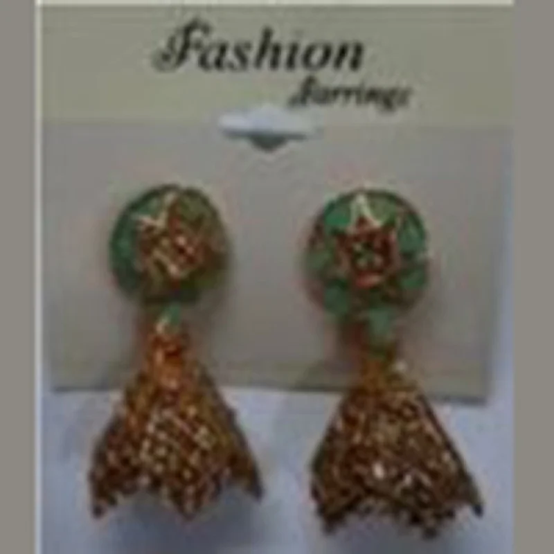 Artistic Drop Earrings-Infinity Jewels Gold Plated Jhumki Earrings