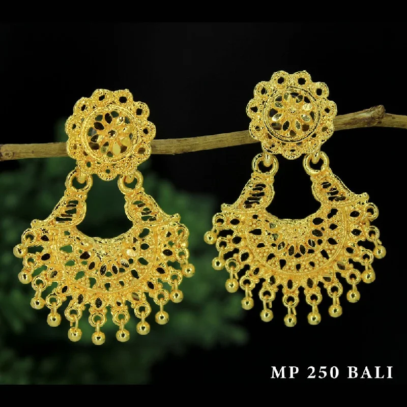 Hoop Earrings for Everyday-Mahavir Forming Gold Plated Dangler Earrings  - MP 250 Bali