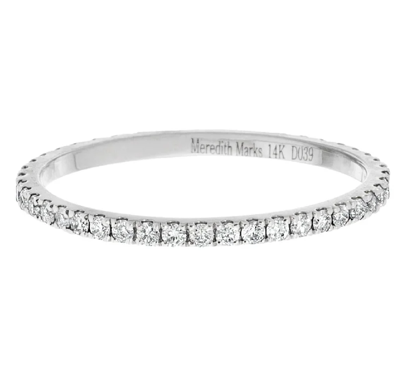 Men's Wedding Ring-Josephine Band White Gold Diamond 1mm