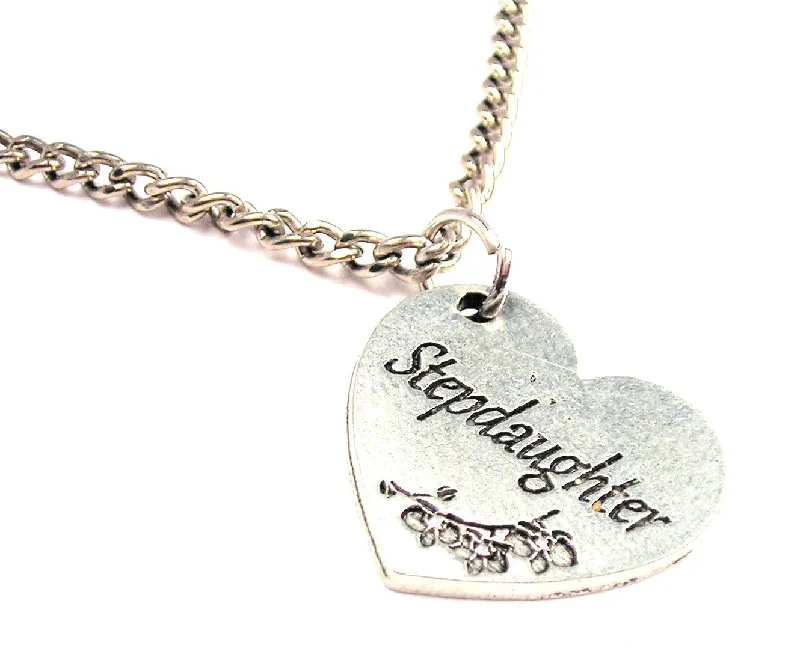 Women’s Chain Necklace-Stepdaughter Heart Single Charm Necklace