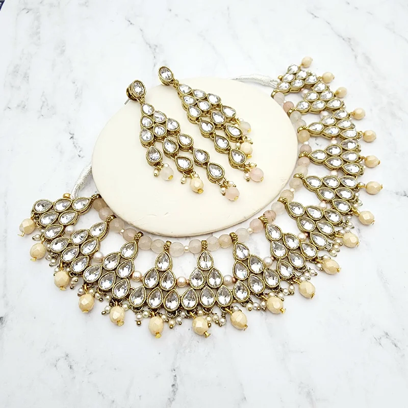 Pearl Necklace for Bride-Daya Necklace Set