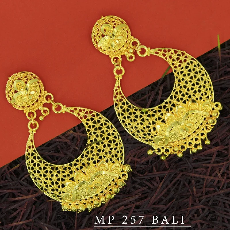 Women’s Drop Earrings-Mahavir Forming Gold Plated Dangler Earrings  - MP 257 Bali