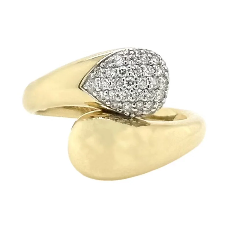 Fashion Ring for Women-DIAMOND BUBBLE TWIST RING