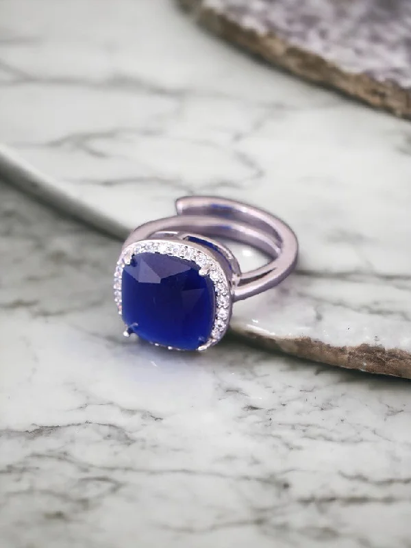 Birthstone Engagement Ring-Navy Aggeliki Adjustable Ring