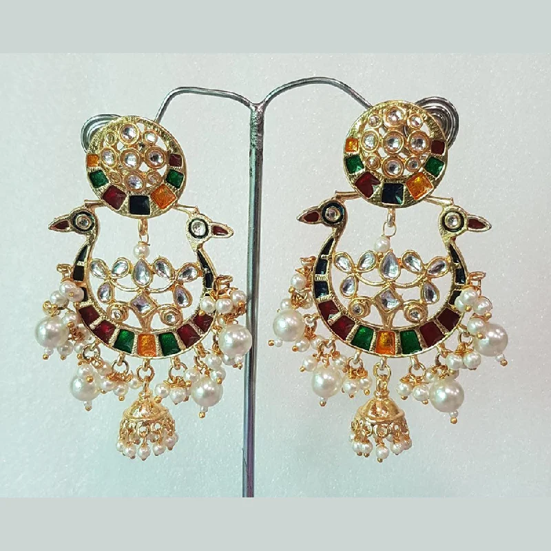 Spiral Earrings-Shreeji Gold Plated Jhumki Earrings