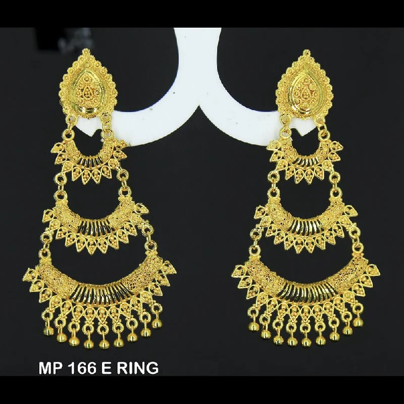 Statement Earrings for Casual Wear-Mahavir Forming Gold Plated Dangler Earrings  - MP 166 E RING