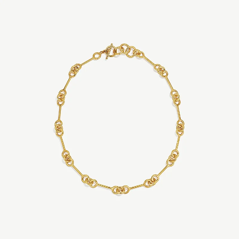 Simple Gold Necklace-Code Collar Necklace