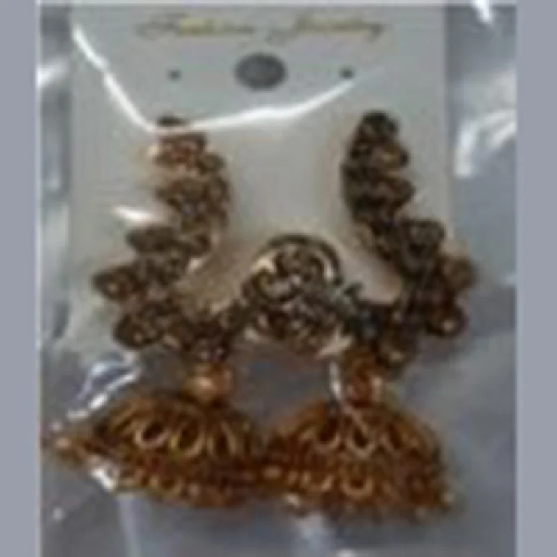 Freshwater Pearl Earrings-Infinity Jewels Gold Plated Jhumki Earrings