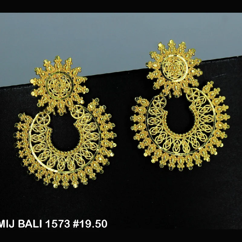 Colorful Drop Earrings-Mahavir Forming Gold Plated Dangler Earrings