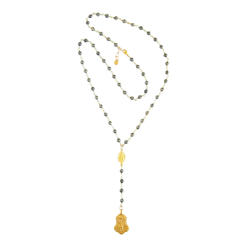 Sparkling Diamond Necklace-Vatican Rosary Necklace