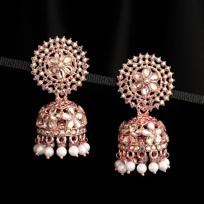 Acrylic Earrings-Shrishti Fashion Pretty Gold Plated Jhumki Earring For Women