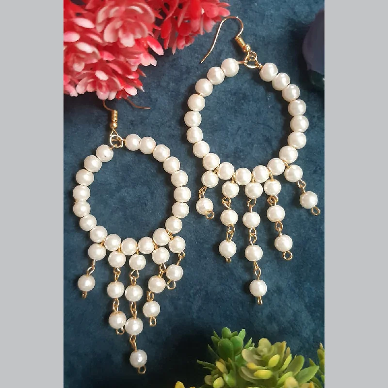 Customizable Earrings-Shrijicreation Handmade Pearl Dangler Earrings