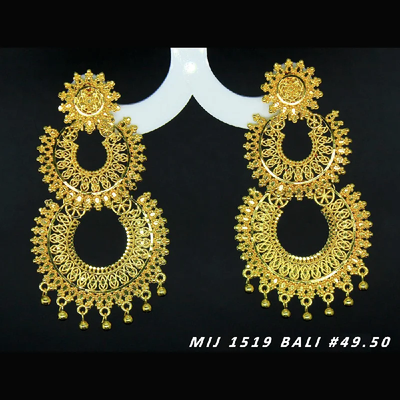 Unique Stud Earrings-Mahavir Forming Gold Plated Dangler Earrings