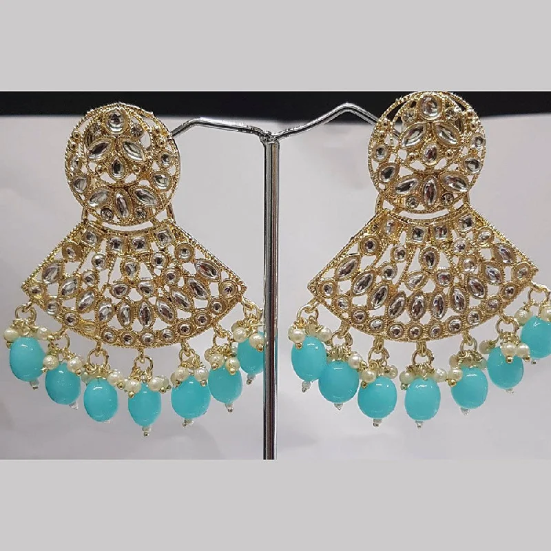 Red Gem Earrings-Shreeji Austrian Stone Gold Plated Dangler Earrings-ShreejiEar20