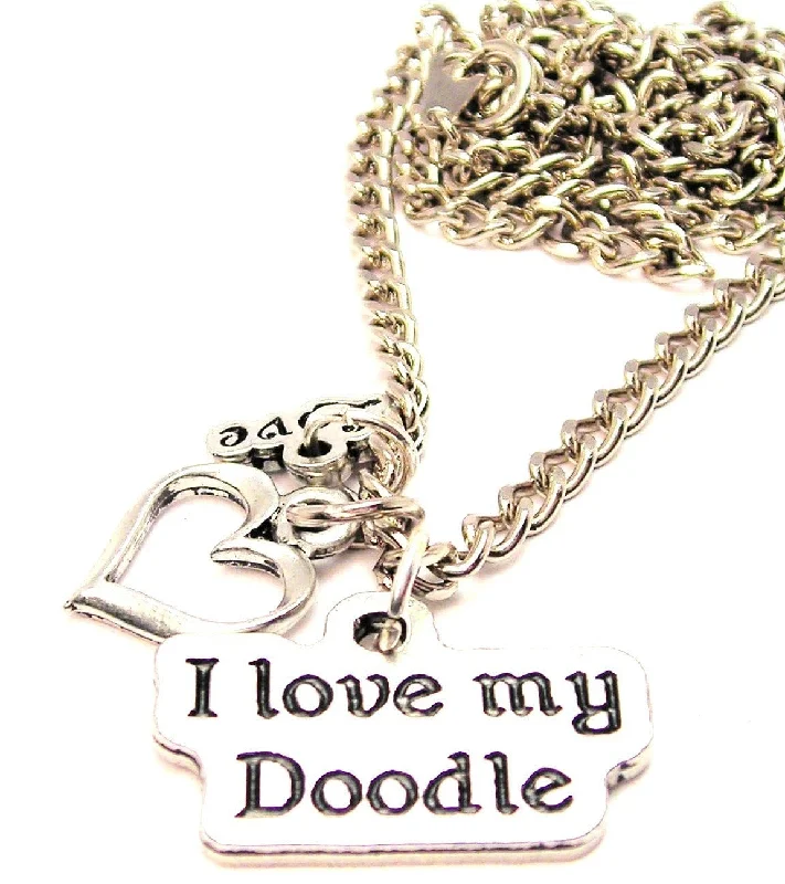 Multi-Layer Necklace-I Love My Doodle Little Love Necklace