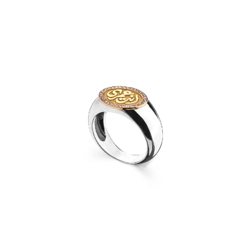 Wedding Ring with Diamonds-Eternity Chevalier Ring