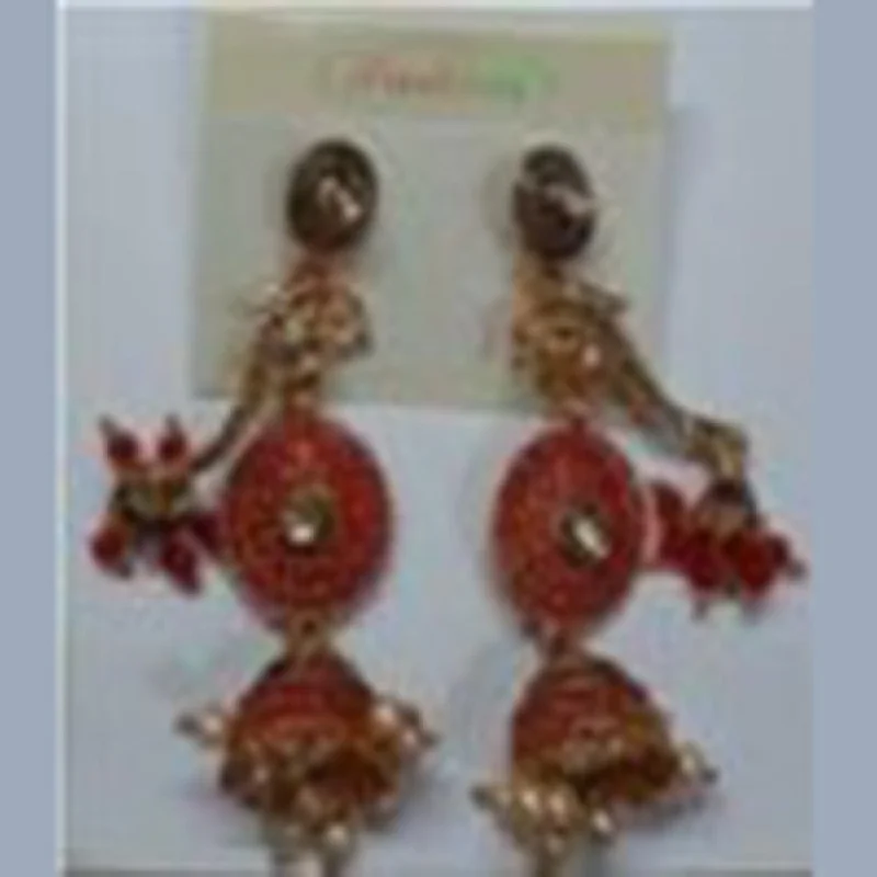 Gold Chain Earrings-Infinity Jewels Jhumki Earrings