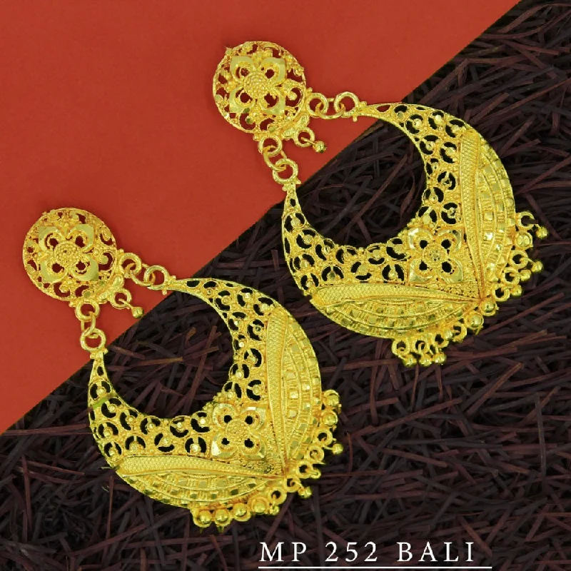 Geometric Dangle Earrings-Mahavir Forming Gold Plated Dangler Earrings  - MP 252 Bali