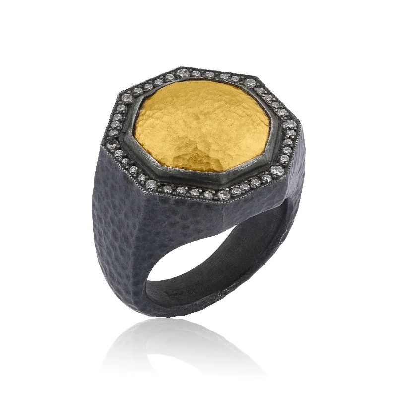 Women’s Designer Engagement Ring-Lika Behar Two-Tone Octagon Ring